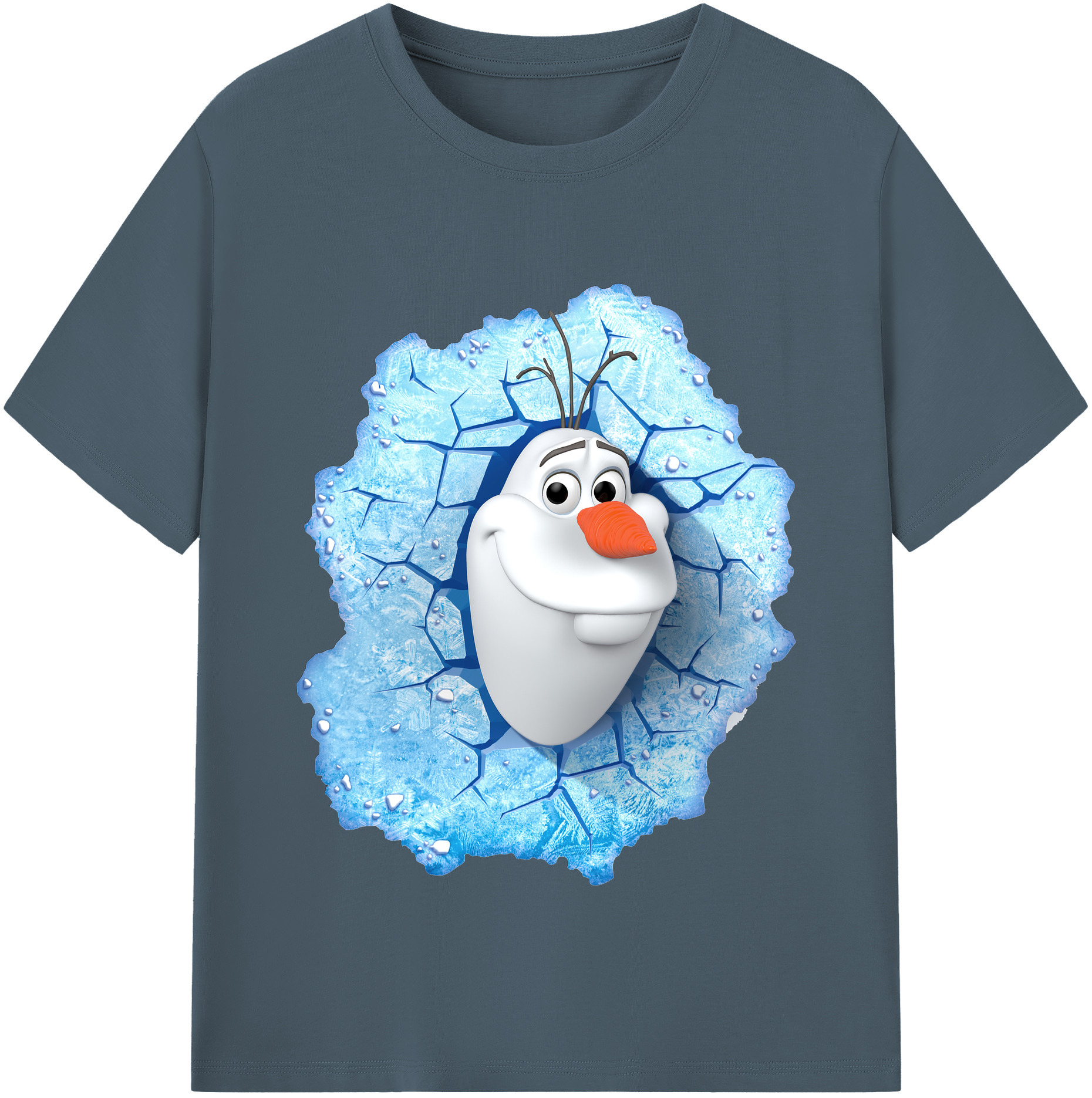 （画像用） アナと雪の女王 アンナ エルサ Frozen Anna Elsa 綿100％半袖Tシャツ（フロントプリント）